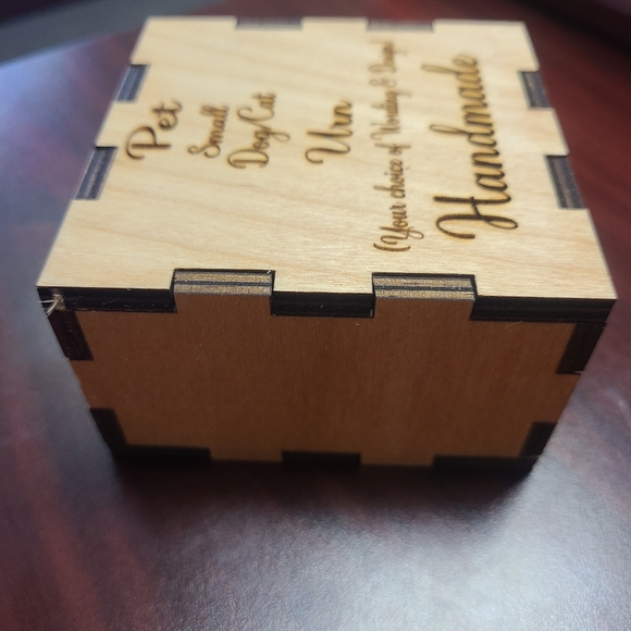 Handmade Pet Urn Box for Small Pet, Personalized - Picture 5 of 6
